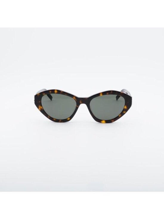 Saint Laurent SLM60 002 Sunglasses Havana Cat Eye Frame, Grey Lenses
